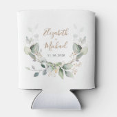 緑の水の色結婚の 缶クーラー (裏面)