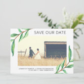 緑の水の色葉のと写真 |日付の保存 セーブザデート (スタンド正面)