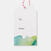 緑の水の色Twinkleクリスマスギフトタグ ギフトタグ (裏面)