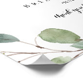 緑の水平リハーサルディナーウェルカムサイン ポスター (角)