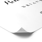 緑の水平リハーサルディナーウェルカムサイン ポスター (角)