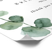 緑の水平リハーサルディナーウェルカムサイン ポスター (角)