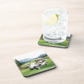 緑の水彩のゴルフカート コースター (右側)