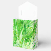 緑の水彩アート感謝していギフトボックス フェイバーボックス (オープン)