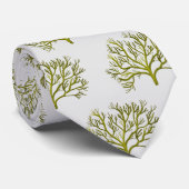 緑の水彩コーラルツリー ネクタイ (ロール)