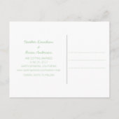 緑の水彩ハート日付はがきを保存 案内ポストカード (裏面)