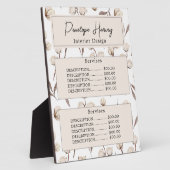 緑の水彩ピンク赤面インテリアデザイン フォトプラーク (側面)