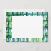 緑の水彩プレイドメリークリスマスカード シーズンカード (裏面)