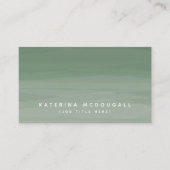 緑の水彩画のグラデーションで一般的なテンプレート 名刺 (正面)