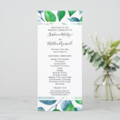 緑の水彩結婚の紅葉 プログラム (スタンド正面)