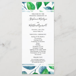 緑の水彩結婚の紅葉 プログラム