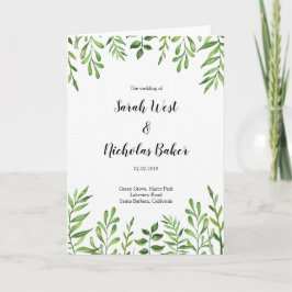 緑の水彩緑の葉植物学 プログラム