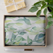 緑の水彩葉 薄葉紙 (ギフト)