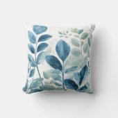 緑の水彩 クッション (正面)