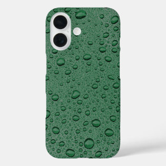 緑の水滴 iPhone 16ケース