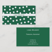 緑の水玉模様の名刺 名刺 (正面/裏面)