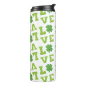 緑の水玉模様はアイリッシュシャームロックを愛する タンブラー (回転左)