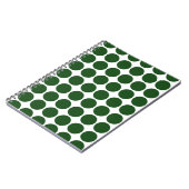 緑の水玉模様オン白 ノートブック (左側)