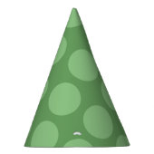 緑の水玉模様パターン パーティーハット (右)
