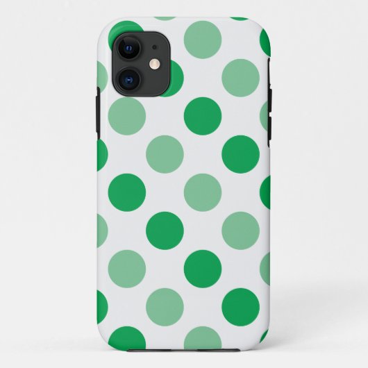 緑の水玉模様パターン Case-Mate iPhoneケース (裏面)
