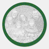 緑の水玉模様フォトシールテンプレート ラウンドシール (正面)