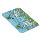 緑の水玉模様フラミンゴおもしろいス、セント。パトリックの日 マグネット (右側)