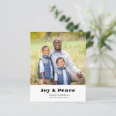 緑の水玉模様写真の平和と喜びクリスマス (スタンド正面)