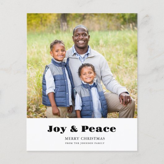 緑の水玉模様写真の平和と喜びクリスマス (正面)