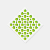 緑の水玉模様。 スタンダードカクテルナプキン (角)