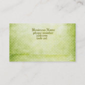 緑の水玉模様 名刺 (裏面)