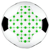 緑の水玉模様、水玉柄、ドット、ドット柄 サッカーボール (回転)