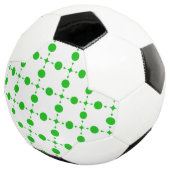 緑の水玉模様、水玉柄、ドット、ドット柄 サッカーボール (3/4)