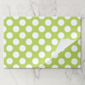 緑の水玉模様、水玉模様パターン、ドット点々のある、 ペーパーパッド (折り畳み)