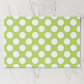 緑の水玉模様、水玉模様パターン、ドット点々のある、 ペーパーパッド (正面)