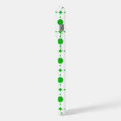 緑の水玉模様、水玉模様パターン、ドット点々のある、 iPhoneケース (左側面)