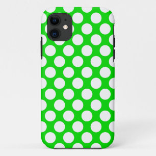 緑の水玉模様 iPhone 11 ケース