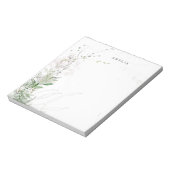 緑の水自然色パーソナライズされた名 ノートパッド (回転)