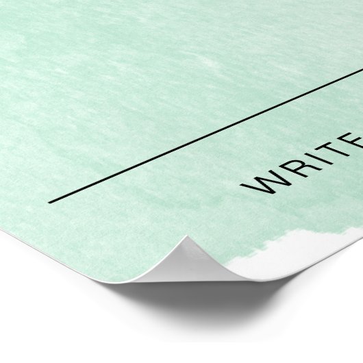 緑の水色あなたの投票ベビー名投票 ポスター (角)