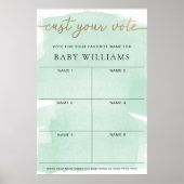 緑の水色あなたの投票ベビー名投票 ポスター (正面)