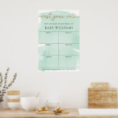 緑の水色あなたの投票ベビー名投票 ポスター (キッチン)