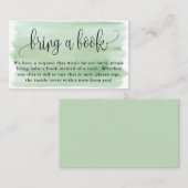 緑の水色でブックエンクロージャカードを持参 名刺 (正面/裏面)