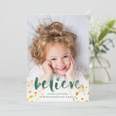 緑の水色と金ゴールド信じ |写真 シーズンカード (スタンド正面)