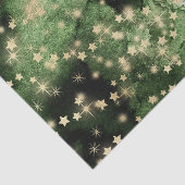 緑の水色と金ゴールド星 薄葉紙 (詳細)