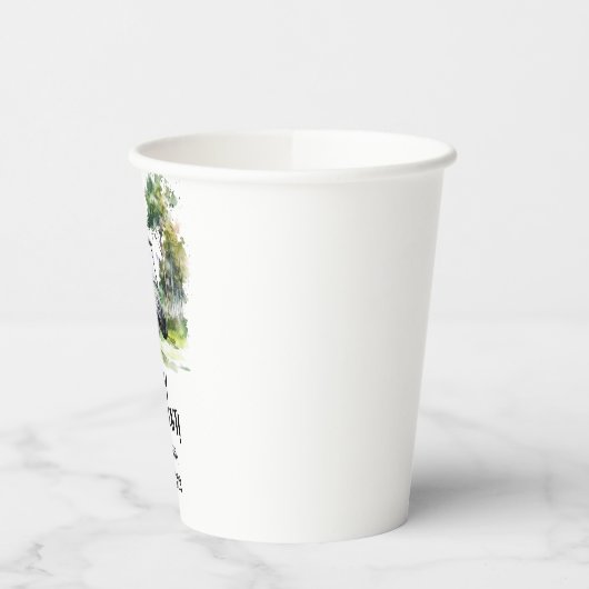 緑の水色のカートを使用したゴルフリタイアメント 紙コップ (左)