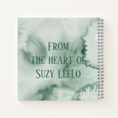 緑の水色のスケかわいらしッチ ノートブック (裏面)