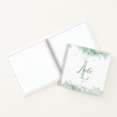 緑の水色のスケかわいらしッチ ノートブック (内部)