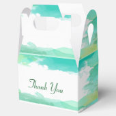 緑の水色のパーティーの好意ボックス フェイバーボックス (オープン)