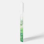 緑の水色のリーフエレガントスクリプモノグラムのト Case-Mate iPhoneケース (裏面 / 右)