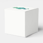 緑の水色の多肉株結婚の フェイバーボックス (裏面サイド)