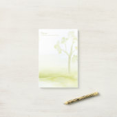 緑の水色の木 ポストイット (デスク上)